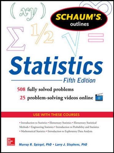 Stock image for Schaums Outline of Statistics, 5th Edition (Schaums Outlines) for sale by Goodwill Books