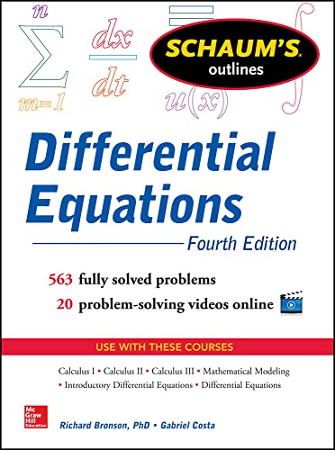 Beispielbild fr Schaum's Outline of Differential Equations, 4th Edition zum Verkauf von Better World Books