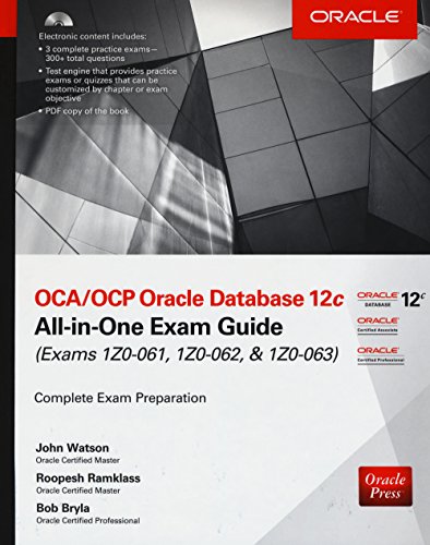 9780071828086: OCA/OCP Oracle Database 12c all-in-one exam guide (Exams 1Z0-061, 1Z0-062, & 1Z0-063). Con CD-ROM