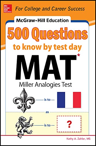 Beispielbild fr McGraw-Hill Education 500 MAT Questions to Know by Test Day (Mcgraw-hill Education 500 Questions) zum Verkauf von Books From California