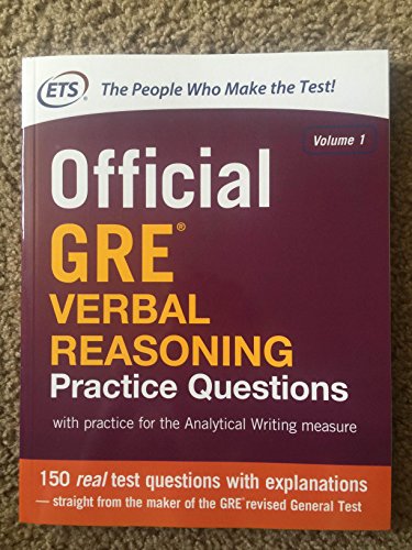 Beispielbild fr 1: Official GRE Verbal Reasoning Practice Questions zum Verkauf von AwesomeBooks