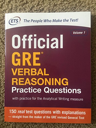 Stock image for Official GRE Verbal Reasoning Practice Questions for sale by Gulf Coast Books