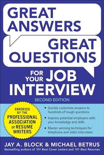 Beispielbild fr Great Answers, Great Questions For Your Job Interview, 2nd Edition zum Verkauf von SecondSale