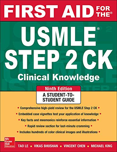 Stock image for First Aid for the USMLE Step 2 CK, Ninth Edition (First Aid USMLE) for sale by New Legacy Books