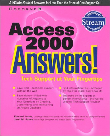 Stock image for Access 2000 Answers! (Answers Series) for sale by Discover Books