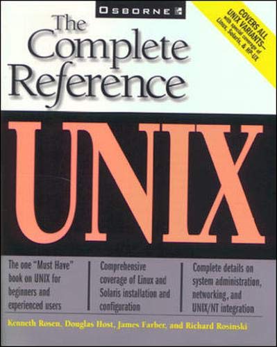 Beispielbild fr Unix : The Complete Reference zum Verkauf von Better World Books: West