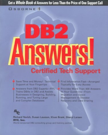 Imagen de archivo de DB2 Answers! Certified Tech Support a la venta por HPB-Red