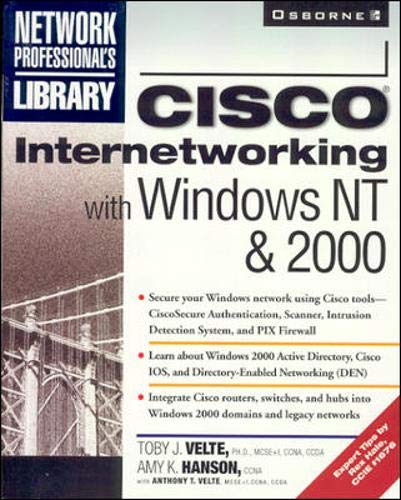 Imagen de archivo de Cisco Internetworking with Windows NT & 2000 a la venta por HPB-Red