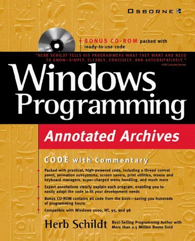 Windows Programming Annotated Archives (9780072121230) by Schildt, Herbert