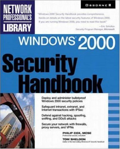 Imagen de archivo de Windows 2000 Security Handbook (Network Professional's Library) a la venta por AwesomeBooks