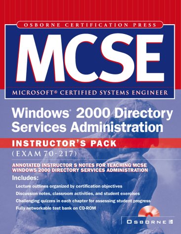 Mcse Windows 2000 Directory Services Administration Instructor's Pack (9780072129748) by Cooper, Michael