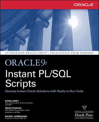 Beispielbild fr Instant Oracle 9i PL/SQL Scripts zum Verkauf von Better World Books: West