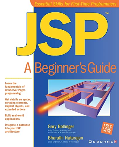 Stock image for JSP: A Beginner's Guide (Essential skills for first-time programmers) for sale by AwesomeBooks