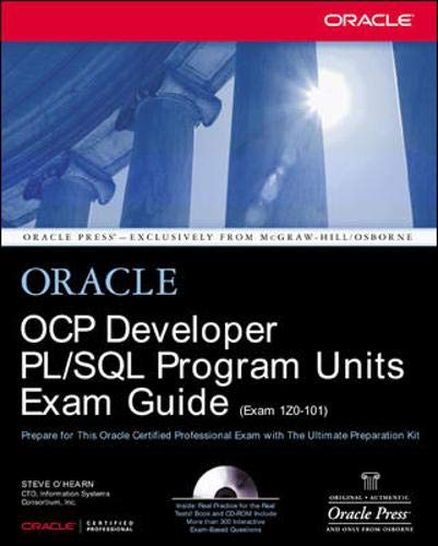 9780072193367: Ocp Developer Pl/SQL Program Units Exam Guide: Exam 1Z0-101