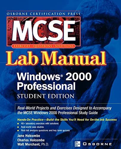 Imagen de archivo de Certification Press MCSE Windows (R) 2000 Professional Lab Manual, Student Edition a la venta por PBShop.store US