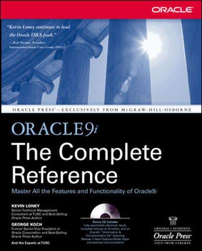 Beispielbild fr Oracle9i : The Complete Reference zum Verkauf von Better World Books