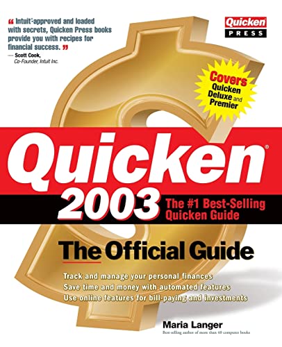 Beispielbild fr Quicken(R) 2003 : The Official Guide zum Verkauf von Better World Books