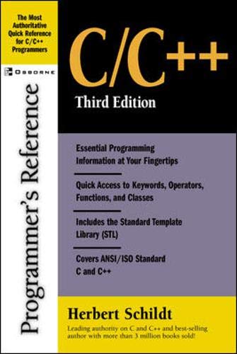 C/C++ Programmer's Reference, Third Edition (9780072227222) by Schildt, Herbert