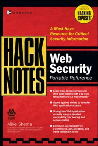 9780072227840: Hacknotes Web Security Portable Reference
