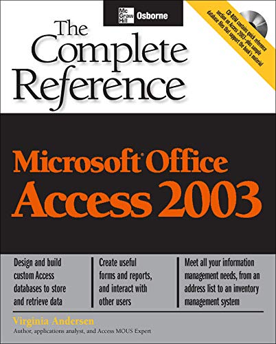 Stock image for Microsoft Office Access 2003: The Complete Reference (Osborne Complete Reference Series) for sale by SecondSale