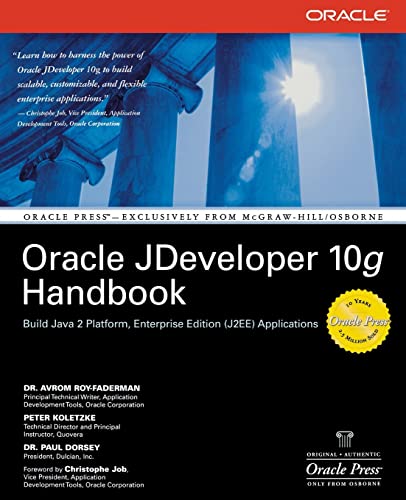 Imagen de archivo de Oracle JDeveloper 10g Handbook a la venta por Wonder Book