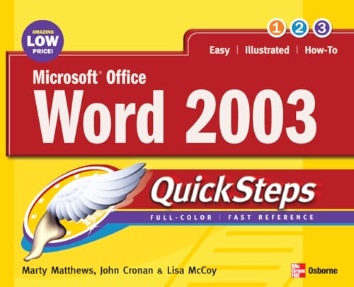 Imagen de archivo de Microsoft Office Word 2003 QuickSteps a la venta por Better World Books
