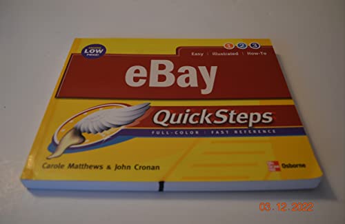 Build an eBay Business QuickSteps (9780072261615) by Matthews, Carole Boggs; Cronan, John