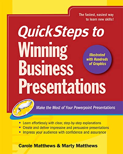Imagen de archivo de QuickSteps to Winning Business Presentations : Make the Most of Your Powerpoint Presentations a la venta por Better World Books