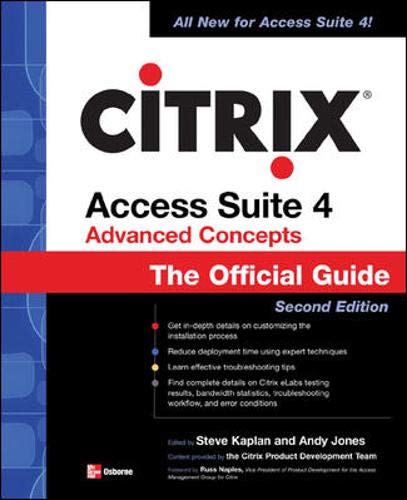 Stock image for Citrix Access Suite 4 Advanced Concepts : The Official Guide for sale by Better World Books