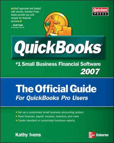 Imagen de archivo de QuickBooks 2007 the Official Guide : For Pro Edition Users a la venta por Better World Books