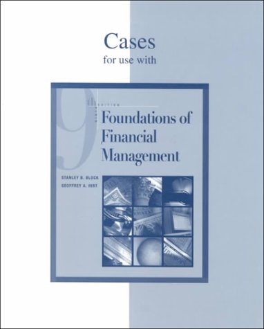 9780072283457: Cases for use with Foundations of Financial Management