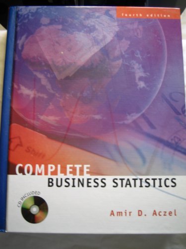 Beispielbild fr Complete Business Statistics zum Verkauf von Better World Books