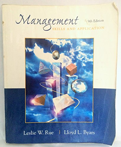 Stock image for Management: Skills and Application, 9th Edition for sale by Basement Seller 101