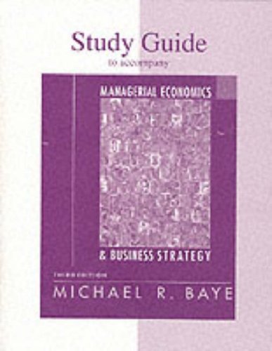 Stock image for Study Guide for use with Managerial Economics and Business Strategy for sale by HPB-Red