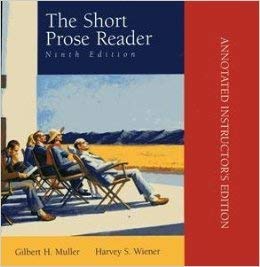 Stock image for Short Prose Reader: Annotated Instructor's Edition for sale by St Vincent de Paul of Lane County