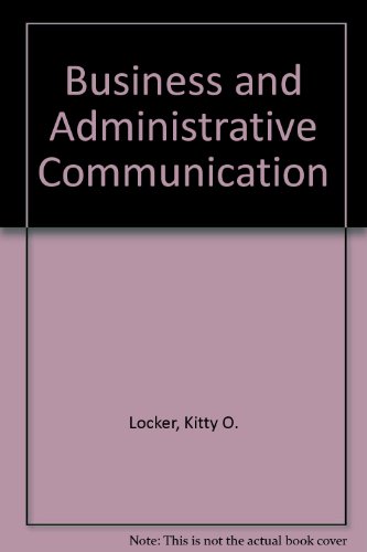 Imagen de archivo de Business and Administrative Communication a la venta por First Choice Books