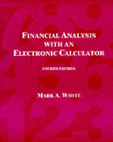 Beispielbild fr Financial Analysis with an Electronic Calculator zum Verkauf von Better World Books