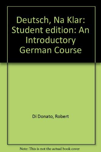 Stock image for Deutsch, Na Klar: An Introductory German Course for sale by HPB-Red
