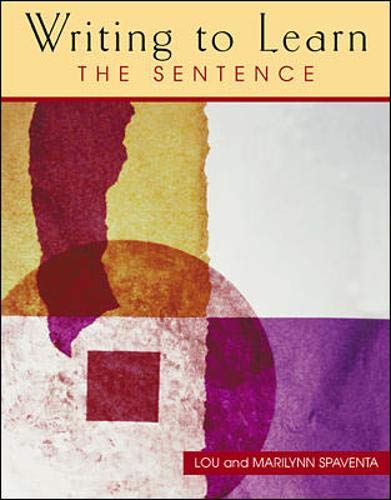 9780072307535: Writing to Learn 1: Student Book: The Sentence
