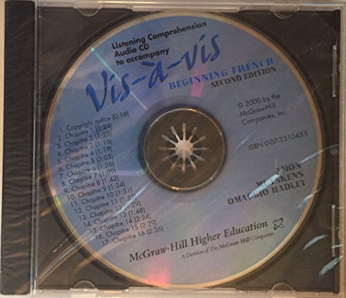 Imagen de archivo de Listening Comprehension Audio CD to accompany Vis-a-vis: Beginning French a la venta por The Media Foundation