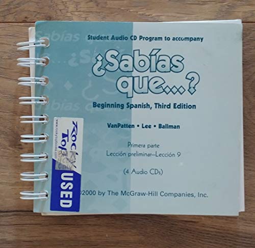 Stock image for Student Audio Cd Program to Accompany Sabias Que: Beginning Spanish, 3rd Edition for sale by a2zbooks