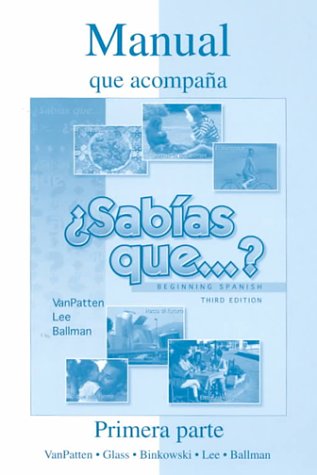 Stock image for Workbook/Lab Manual (Vol. 1) to accompany ¿Sabias que? for sale by HPB-Red