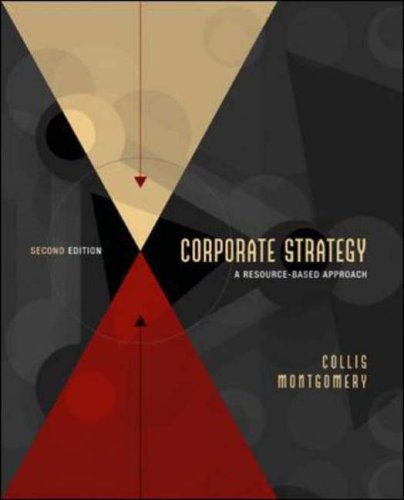 Stock image for Corporate Strategy : A Resource-Based Approach for sale by Better World Books