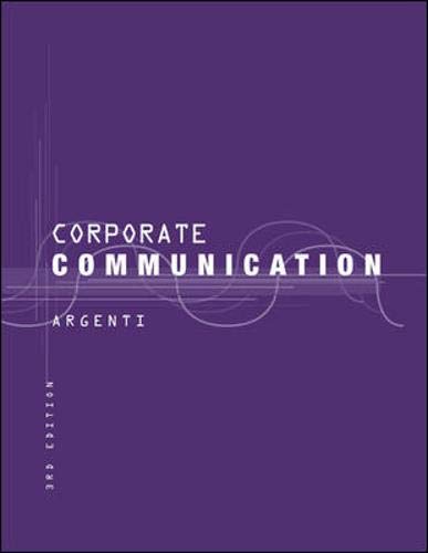 Imagen de archivo de Corporate Communication a la venta por HPB-Red