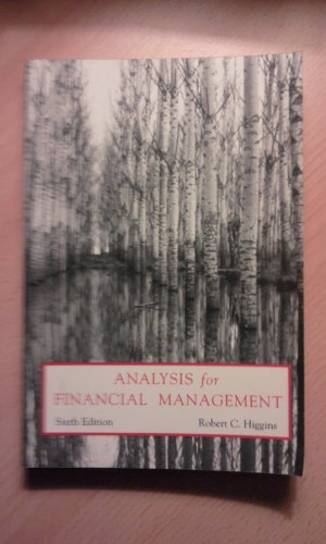 Stock image for Analysis for Finance Management for sale by Better World Books