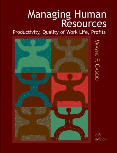 Imagen de archivo de Managing Human Resources: Productivity, Quality of Work Life, Profits a la venta por HPB-Red