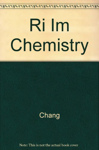 Instructor's Manual: Im Chemistry (9780072318050) by Raymond Chang