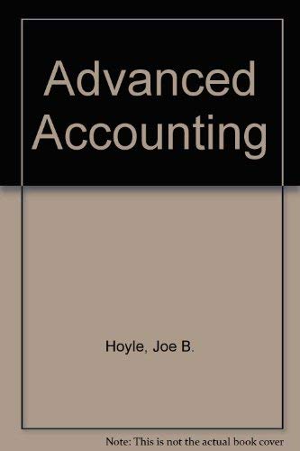 Study Guide & Working Papers for use with Advanced Accounting Sixth Edition by Joe B. Hoyle, Thomas F. Schaefer and Timothy S. Doupnik (9780072321180) by Richard Rand