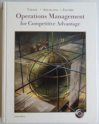 Stock image for Operations Management for Competitive Advantage - Richard B. Chase - Hardcover - for sale by BookHolders