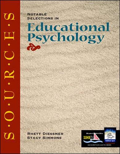 Imagen de archivo de Sources: Notable Selections in Educational Psychology a la venta por SecondSale